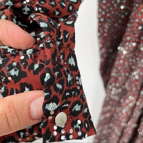 Sabina Musayev Kendra Animal Print Flowy Dolman Sleeves Maxi Dress with Pockets - Picture 9 of 9